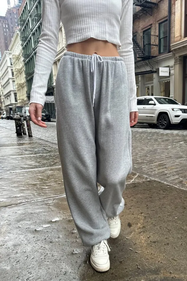 Brandy Melville Sweatpants and Sweatshirts Rosa Tie Sweatpants Heather Grey 8211 Women
