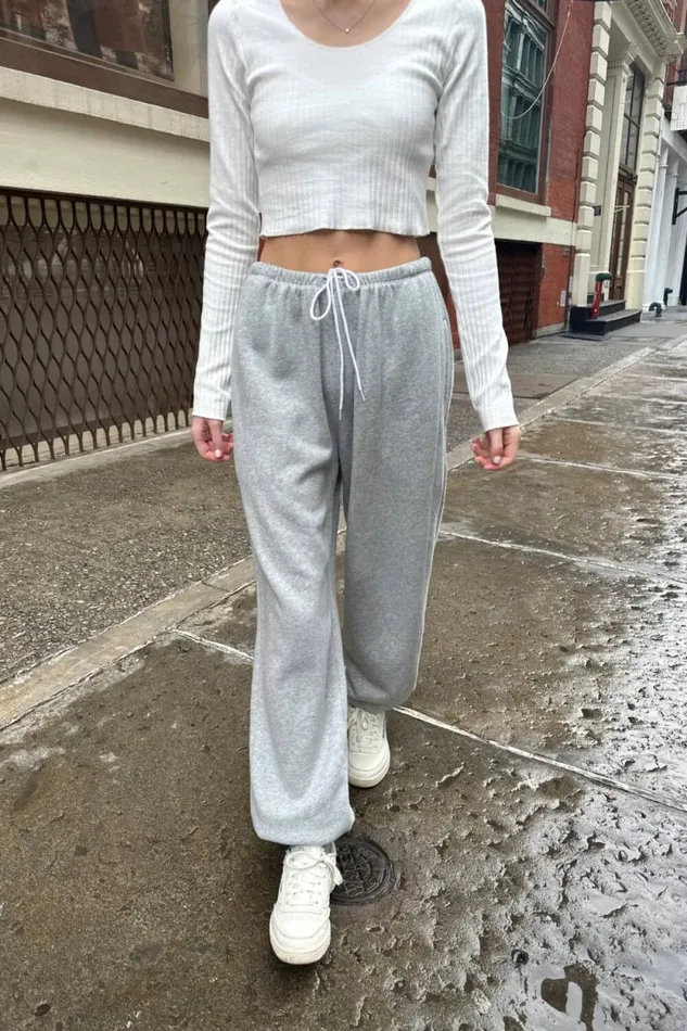 Brandy Melville Sweatpants and Sweatshirts Rosa Tie Sweatpants Heather Grey 8211 Women