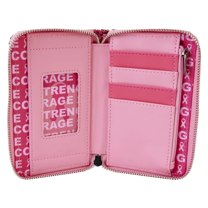 Breast Cancer Research Foundation Exclusive Pink Ribbon Sequin Zip Around Wallet Unisex Loungefly Bags and Wallets Breast Cancer Research Foundation Exclusive Pink Ribbon Sequin Zip Around Wallet Unisex Loungefly Bags and Wallets