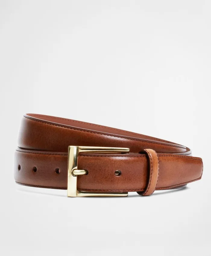 Brooks Brothers Belts Gold Buckle Dress Belt Brown 8211 Men