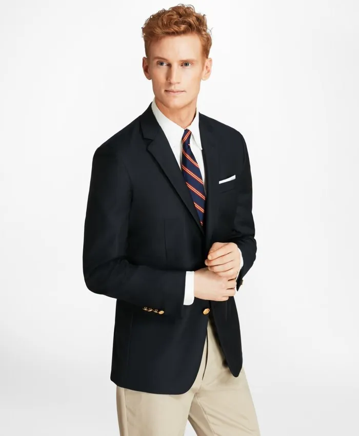 Brooks Brothers Blazers Country Club Milano Fit Saxxon Wool TwoButton Blazer Navy 8211 Men Brooks Brothers Blazers Country Club Milano Fit Saxxon Wool TwoButton Blazer Navy 8211 Men
