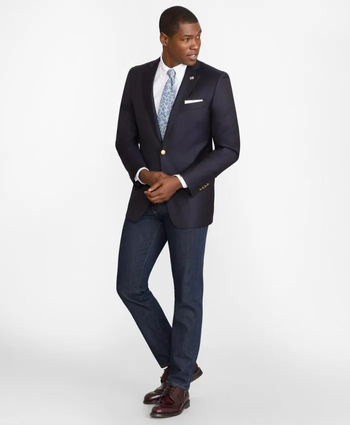 Brooks Brothers Blazers Regent Fit TwoButton Blazer Dark Navy 8211 Men Brooks Brothers Blazers Regent Fit TwoButton Blazer Dark Navy 8211 Men
