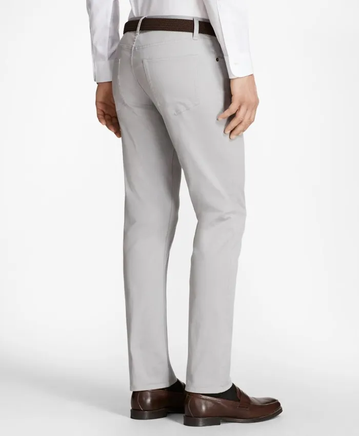 Brooks Brothers Casual Pants FivePocket Selvedge Twill Pants Light Grey 8211 Men Brooks Brothers Casual Pants FivePocket Selvedge Twill Pants Light Grey 8211 Men