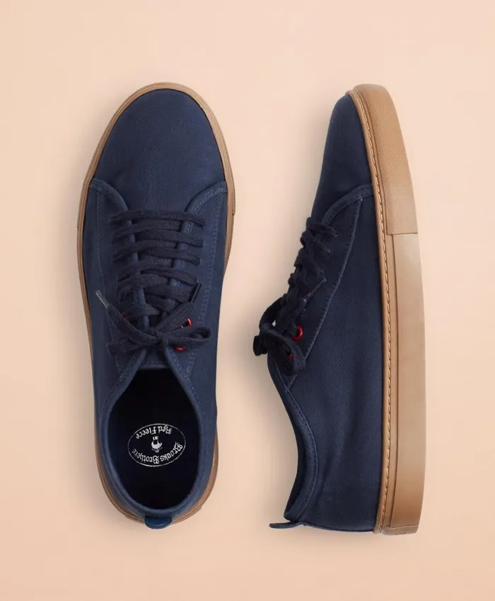 Brooks Brothers Dress and Casual Shoes Canvas Sneakers Navy 8211 Men