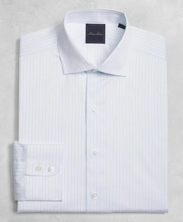 Brooks Brothers Dress Shirts Golden Fleece Milano SlimFit Dress Shirt English Collar TwoTone AlternatingStripe Blue 8211 Men Brooks Brothers Dress Shirts Golden Fleece Milano SlimFit Dress Shirt English Collar TwoTone AlternatingStripe Blue 8211 Men