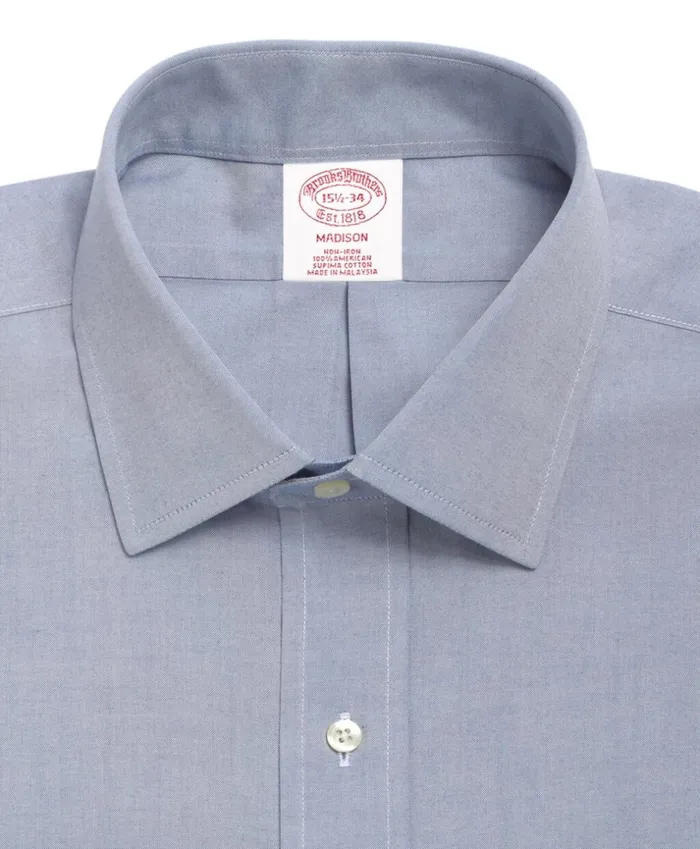 Brooks Brothers Dress Shirts Madison ClassicFit Dress Shirt NonIron Spread Collar Blue 8211 Men Brooks Brothers Dress Shirts Madison ClassicFit Dress Shirt NonIron Spread Collar Blue 8211 Men