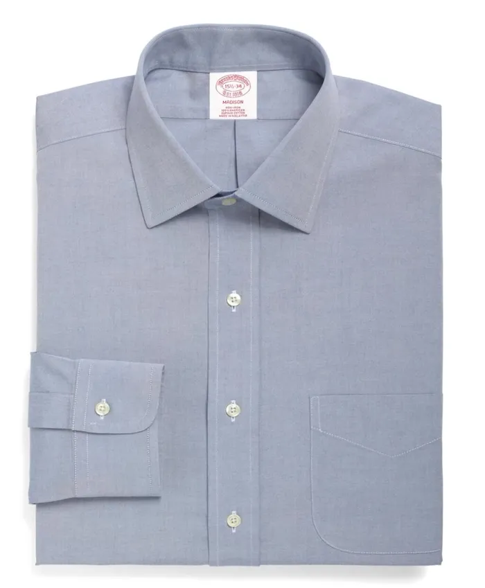 Brooks Brothers Dress Shirts Madison ClassicFit Dress Shirt NonIron Spread Collar Blue 8211 Men Brooks Brothers Dress Shirts Madison ClassicFit Dress Shirt NonIron Spread Collar Blue 8211 Men