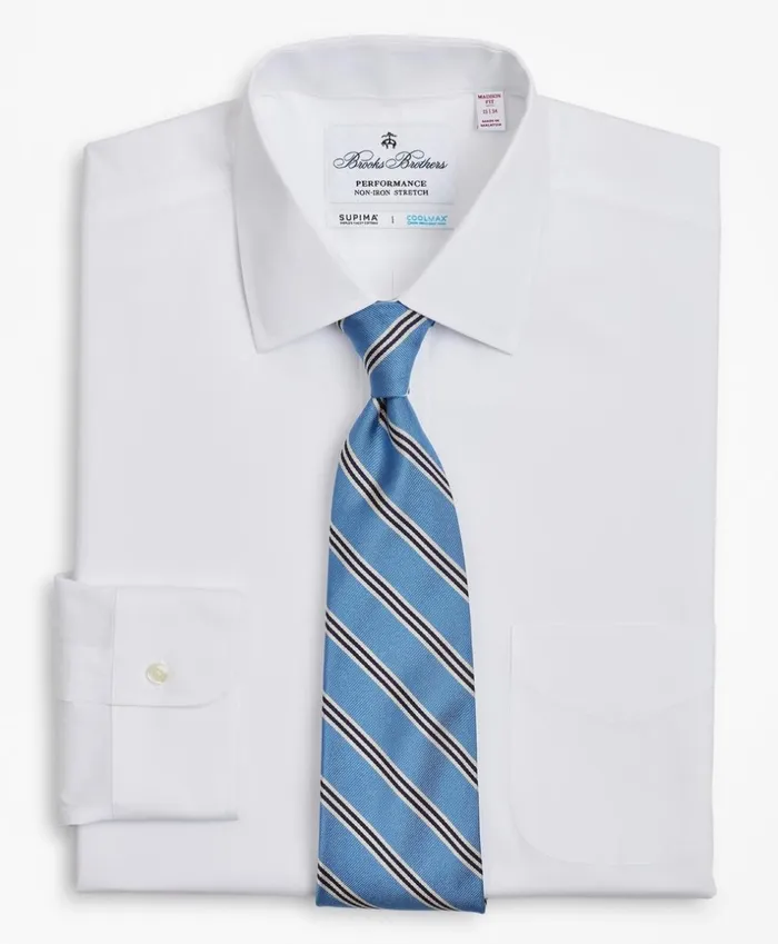 Brooks Brothers Dress Shirts Madison ClassicFit Dress Shirt Performance NonIron With COOLMAX Ainsley Collar Twill White 8211 Men Brooks Brothers Dress Shirts Madison ClassicFit Dress Shirt Performance NonIron With COOLMAX Ainsley Collar Twill White 8211 Men