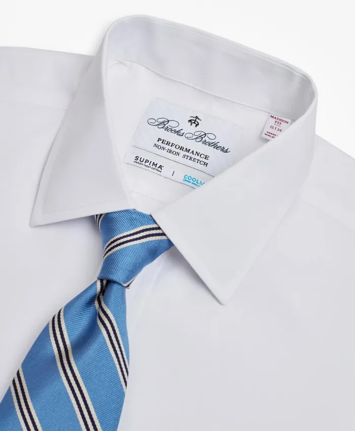 Brooks Brothers Dress Shirts Madison ClassicFit Dress Shirt Performance NonIron With COOLMAX Ainsley Collar Twill White 8211 Men Brooks Brothers Dress Shirts Madison ClassicFit Dress Shirt Performance NonIron With COOLMAX Ainsley Collar Twill White 8211 Men