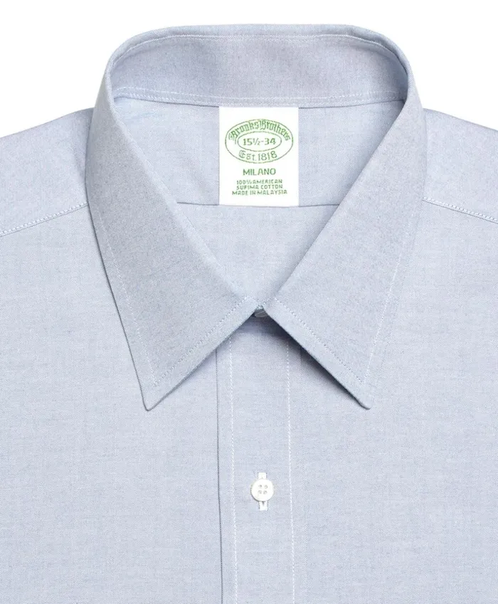 Brooks Brothers Dress Shirts Milano SlimFit Dress Shirt Forward Point Collar Blue 8211 Men Brooks Brothers Dress Shirts Milano SlimFit Dress Shirt Forward Point Collar Blue 8211 Men