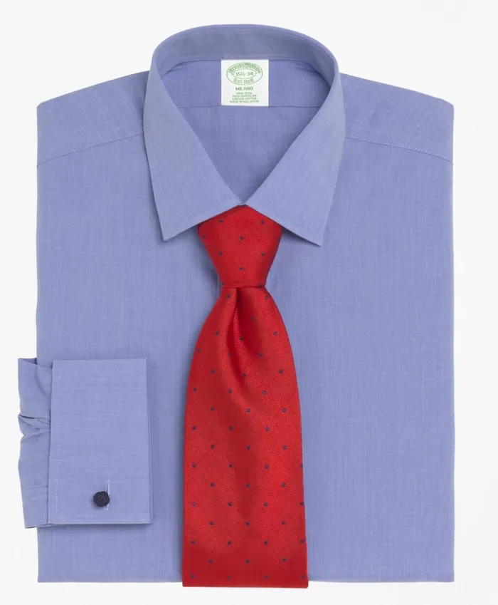 Brooks Brothers Dress Shirts Milano SlimFit Dress Shirt NonIron Spread Collar French Cuff Blue 8211 Men Brooks Brothers Dress Shirts Milano SlimFit Dress Shirt NonIron Spread Collar French Cuff Blue 8211 Men