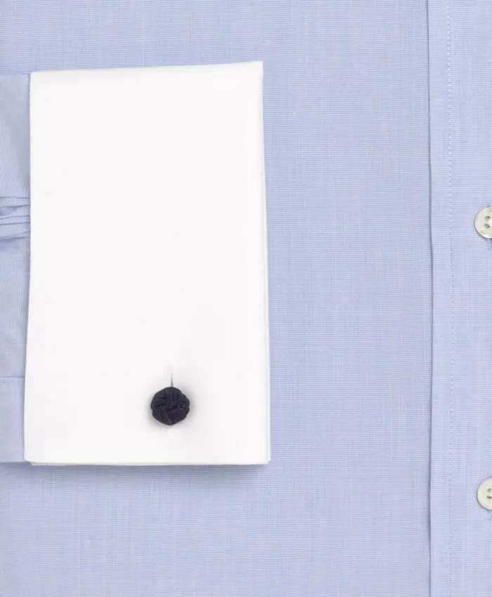Brooks Brothers Dress Shirts Regent Fitted Dress Shirt NonIron Contrast Ainsley Collar French Cuff Light Blue 8211 Men