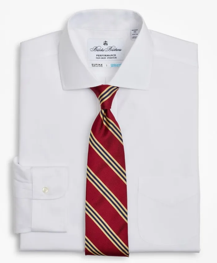 Brooks Brothers Dress Shirts Regent Fitted Dress Shirt Performance NonIron With COOLMAX English Spread Collar Broadcloth White 8211 Men Brooks Brothers Dress Shirts Regent Fitted Dress Shirt Performance NonIron With COOLMAX English Spread Collar Broadcloth White 8211 Men