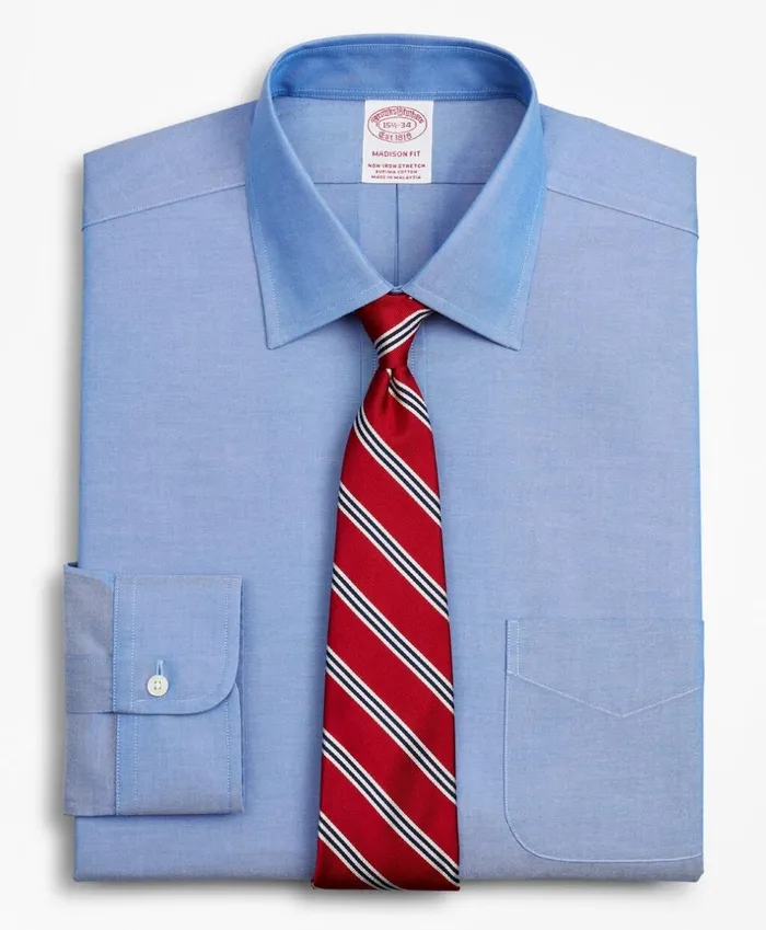 Brooks Brothers Dress Shirts Stretch Madison ClassicFit Dress Shirt NonIron Pinpoint Ainsley Collar Blue 8211 Men Brooks Brothers Dress Shirts Stretch Madison ClassicFit Dress Shirt NonIron Pinpoint Ainsley Collar Blue 8211 Men