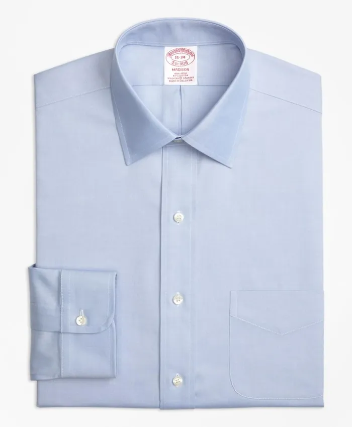 Brooks Brothers Dress Shirts Stretch Madison ClassicFit Dress Shirt NonIron Pinpoint Spread Collar Blue 8211 Men Brooks Brothers Dress Shirts Stretch Madison ClassicFit Dress Shirt NonIron Pinpoint Spread Collar Blue 8211 Men