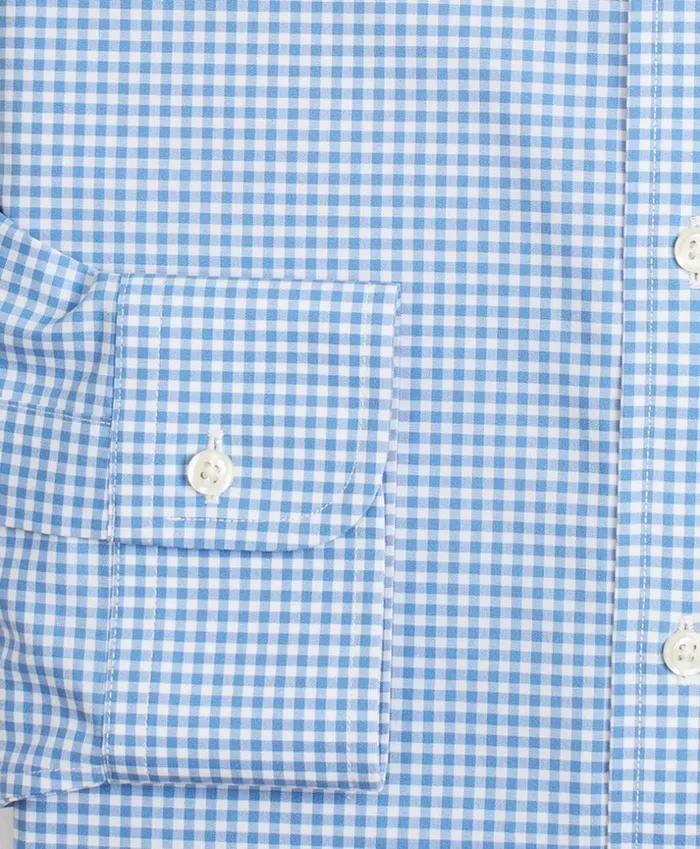 Brooks Brothers Dress Shirts Stretch Madison ClassicFit Dress Shirt NonIron Poplin Ainsley Collar Gingham Blue 8211 Men Brooks Brothers Dress Shirts Stretch Madison ClassicFit Dress Shirt NonIron Poplin Ainsley Collar Gingham Blue 8211 Men