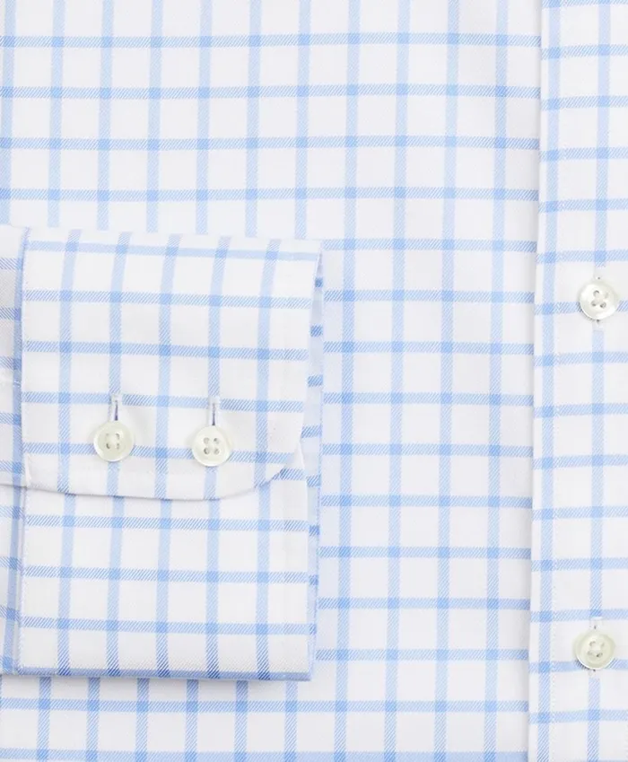 Brooks Brothers Dress Shirts Stretch Madison ClassicFit Dress Shirt NonIron Twill English Collar Grid Check Light Blue 8211 Men Brooks Brothers Dress Shirts Stretch Madison ClassicFit Dress Shirt NonIron Twill English Collar Grid Check Light Blue 8211 Men