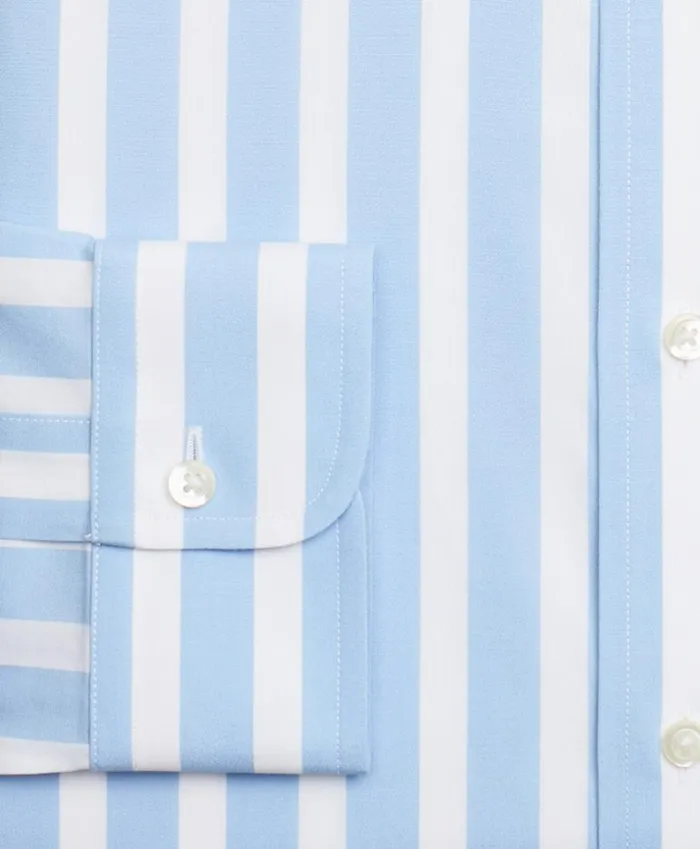 Brooks Brothers Dress Shirts Stretch Milano SlimFit Dress Shirt NonIron Bold Stripe Blue 8211 Men Brooks Brothers Dress Shirts Stretch Milano SlimFit Dress Shirt NonIron Bold Stripe Blue 8211 Men