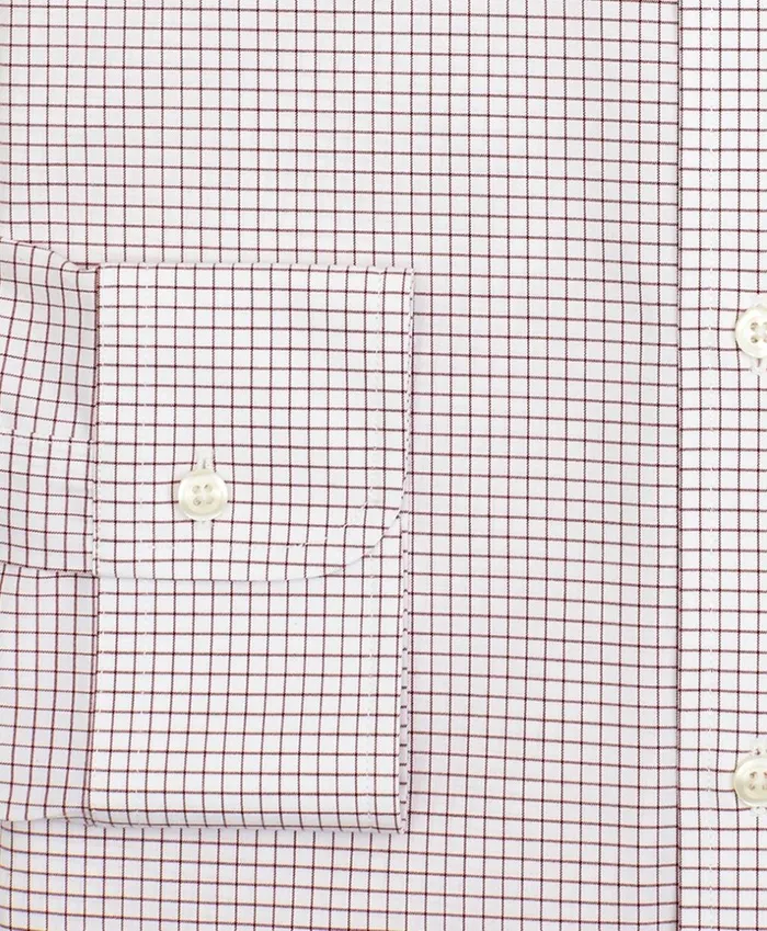 Brooks Brothers Dress Shirts Stretch Regent Fitted Dress Shirt NonIron Poplin ButtonDown Collar Small Grid Check Red 8211 Men Brooks Brothers Dress Shirts Stretch Regent Fitted Dress Shirt NonIron Poplin ButtonDown Collar Small Grid Check Red 8211 Men