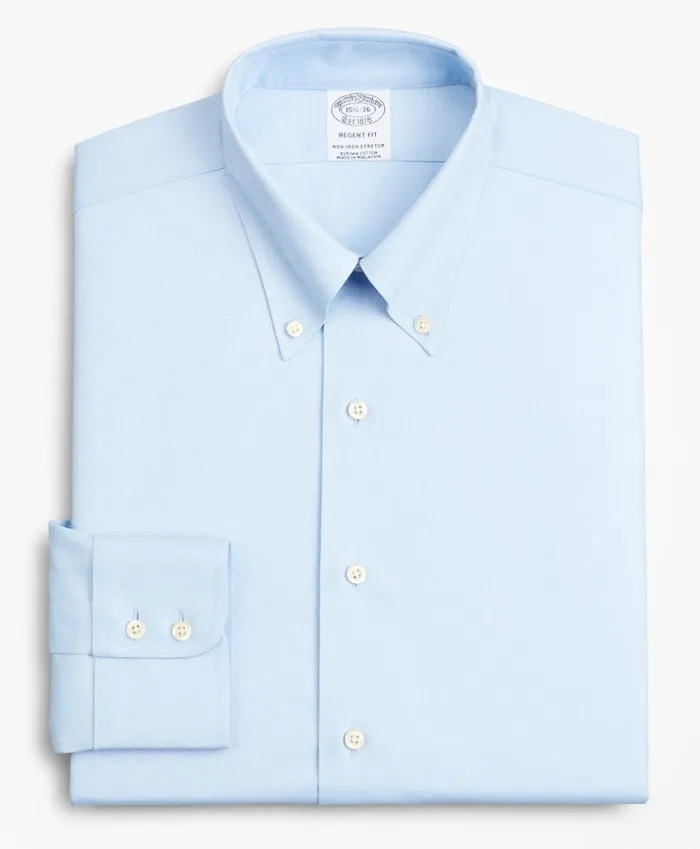 Brooks Brothers Dress Shirts Stretch Regent Fitted Dress Shirt NonIron Royal Oxford ButtonDown Collar Light Blue 8211 Men Brooks Brothers Dress Shirts Stretch Regent Fitted Dress Shirt NonIron Royal Oxford ButtonDown Collar Light Blue 8211 Men