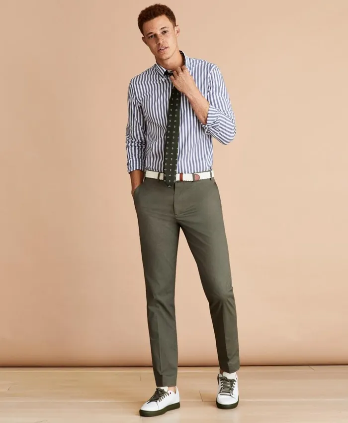 Brooks Brothers Dress Trousers Cotton PlainFront Trousers Green 8211 Men Brooks Brothers Dress Trousers Cotton PlainFront Trousers Green 8211 Men