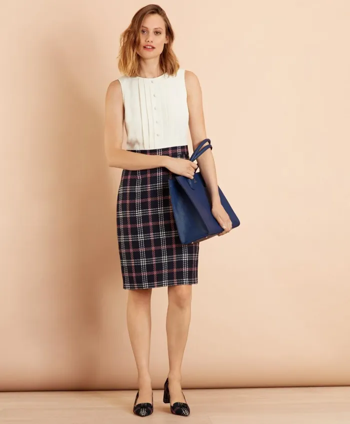 Brooks Brothers Dresses MixedMedia Shirt Dress Navy 8211 Women