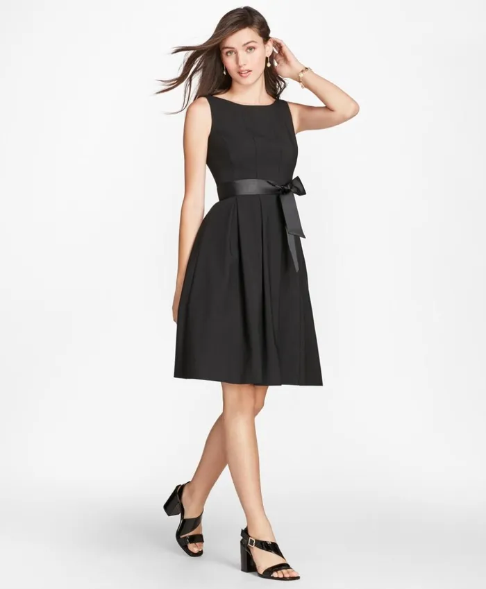 Brooks Brothers Dresses StretchWool Crepe Flared Tuxedo Dress Black 8211 Women Brooks Brothers Dresses StretchWool Crepe Flared Tuxedo Dress Black 8211 Women