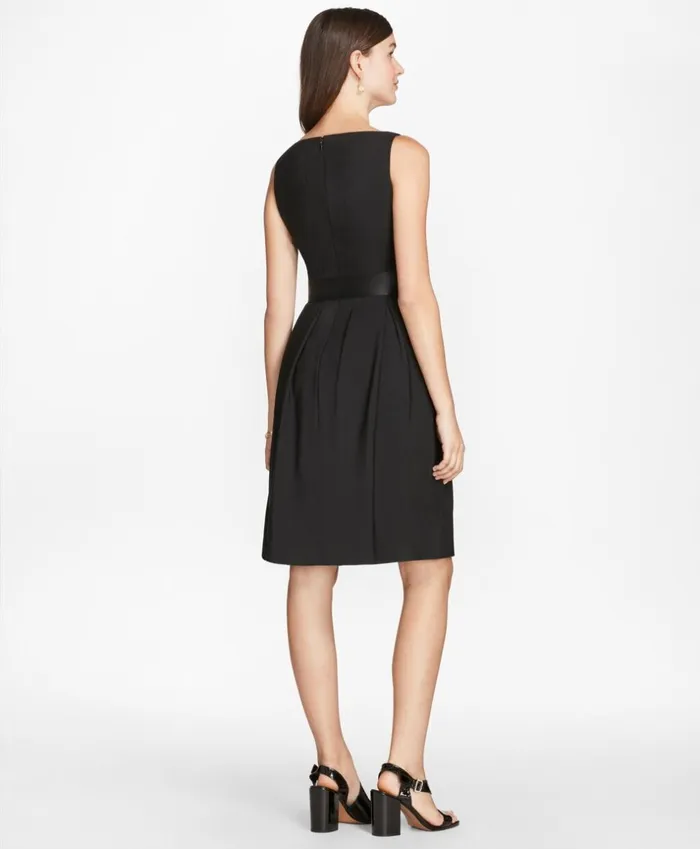 Brooks Brothers Dresses StretchWool Crepe Flared Tuxedo Dress Black 8211 Women Brooks Brothers Dresses StretchWool Crepe Flared Tuxedo Dress Black 8211 Women