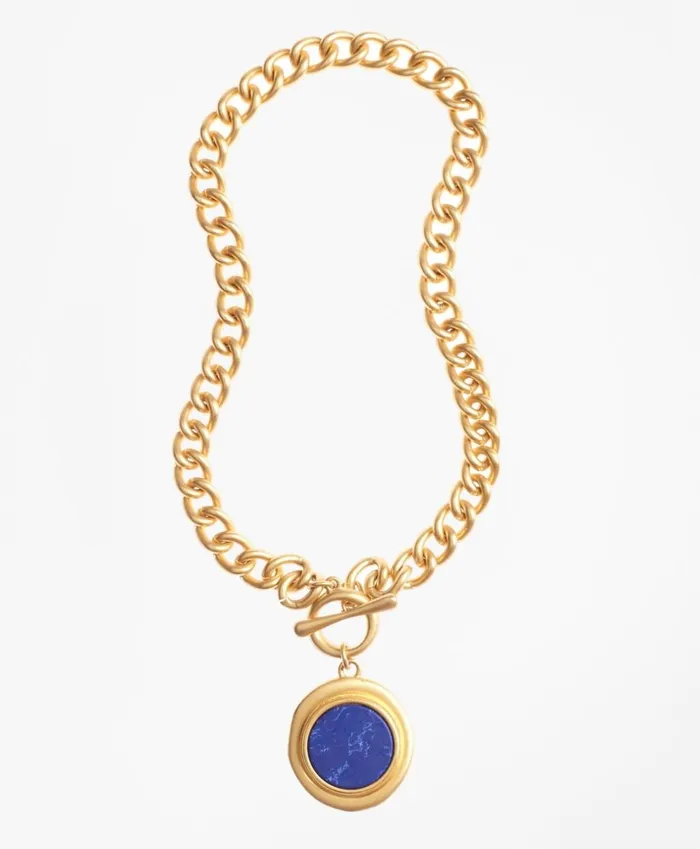 Brooks Brothers Jewelry GoldPlated Toggle Pendant Necklace Gold 8211 Women