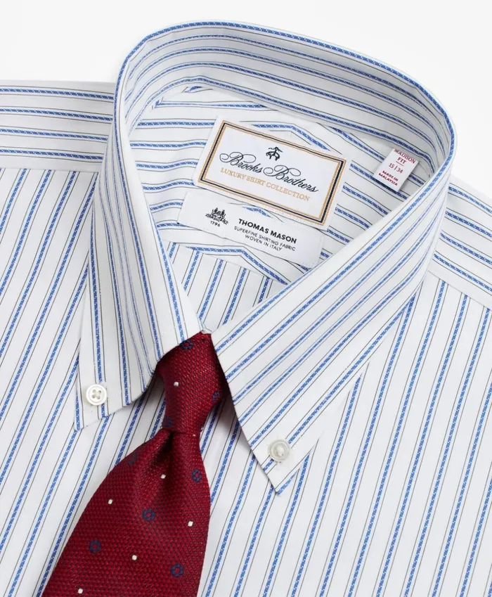 Brooks Brothers Luxury Shirts Luxury Collection Madison ClassicFit Dress Shirt ButtonDown Collar Stripe Blue 8211 Men Brooks Brothers Luxury Shirts Luxury Collection Madison ClassicFit Dress Shirt ButtonDown Collar Stripe Blue 8211 Men