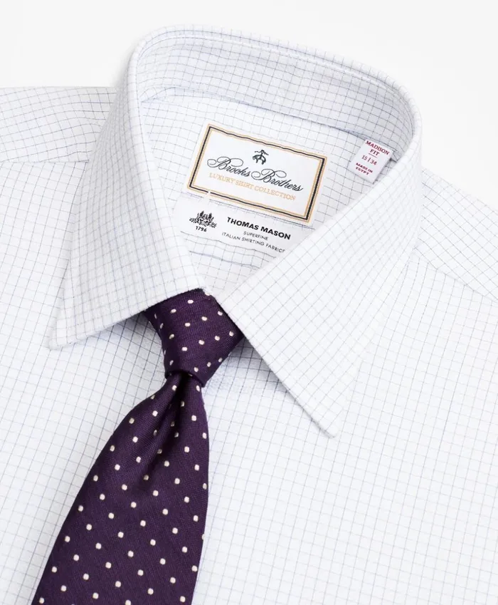 Brooks Brothers Luxury Shirts Luxury Collection Madison ClassicFit Dress Shirt Franklin Spread Collar Fine Windowpane White 8211 Men Brooks Brothers Luxury Shirts Luxury Collection Madison ClassicFit Dress Shirt Franklin Spread Collar Fine Windowpane White 8211 Men