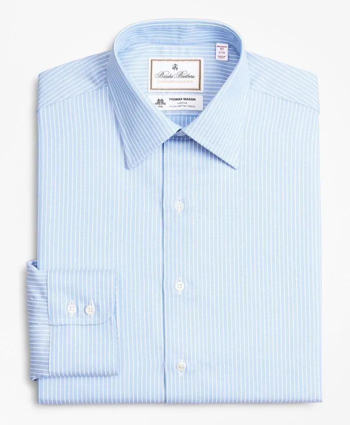 Brooks Brothers Luxury Shirts Luxury Collection Madison ClassicFit Dress Shirt Franklin Spread Collar Ground Stripe Blue 8211 Men Brooks Brothers Luxury Shirts Luxury Collection Madison ClassicFit Dress Shirt Franklin Spread Collar Ground Stripe Blue 8211 Men