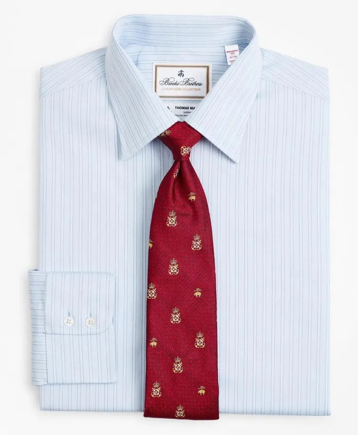 Brooks Brothers Luxury Shirts Luxury Collection Madison ClassicFit Dress Shirt Franklin Spread Collar Textured Stripe Light Blue 8211 Men Brooks Brothers Luxury Shirts Luxury Collection Madison ClassicFit Dress Shirt Franklin Spread Collar Textured Stripe Light Blue 8211 Men