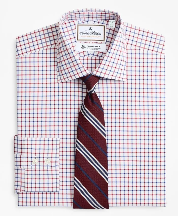 Brooks Brothers Luxury Shirts Luxury Collection Milano SlimFit Dress Shirt Franklin Spread Collar Bold Windowpane White 8211 Men Brooks Brothers Luxury Shirts Luxury Collection Milano SlimFit Dress Shirt Franklin Spread Collar Bold Windowpane White 8211 Men