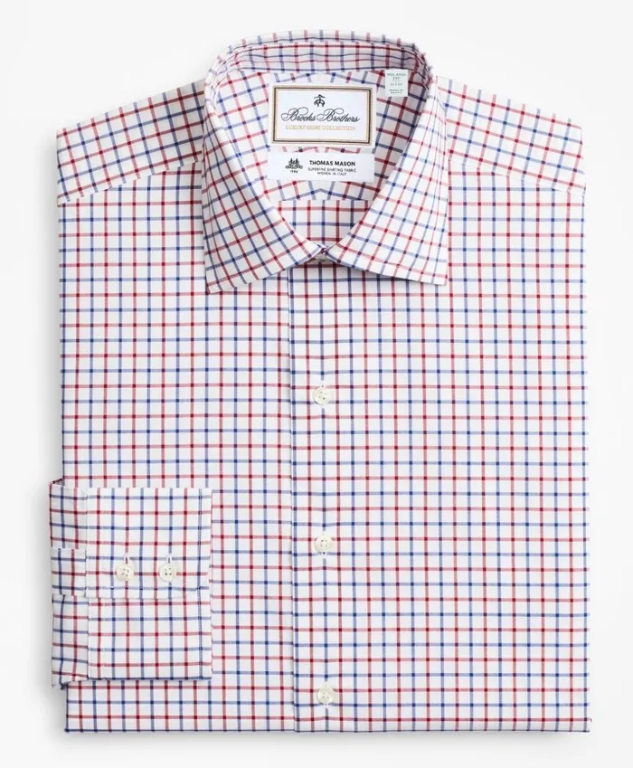 Brooks Brothers Luxury Shirts Luxury Collection Milano SlimFit Dress Shirt Franklin Spread Collar Bold Windowpane White 8211 Men Brooks Brothers Luxury Shirts Luxury Collection Milano SlimFit Dress Shirt Franklin Spread Collar Bold Windowpane White 8211 Men