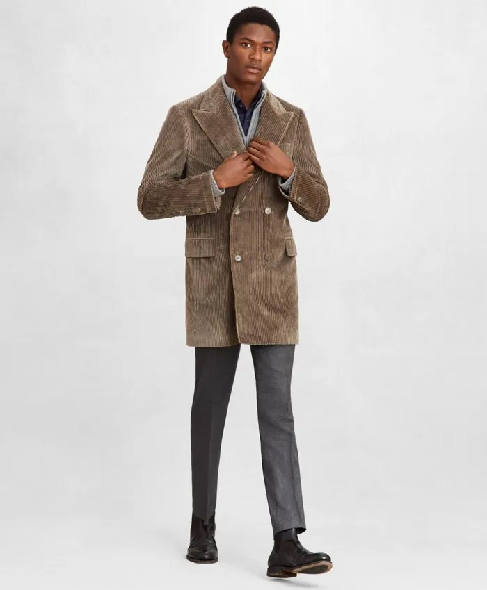 Brooks Brothers Outerwear Golden Fleece DoubleBreasted Corduroy Topcoat Khaki 8211 Men Brooks Brothers Outerwear Golden Fleece DoubleBreasted Corduroy Topcoat Khaki 8211 Men