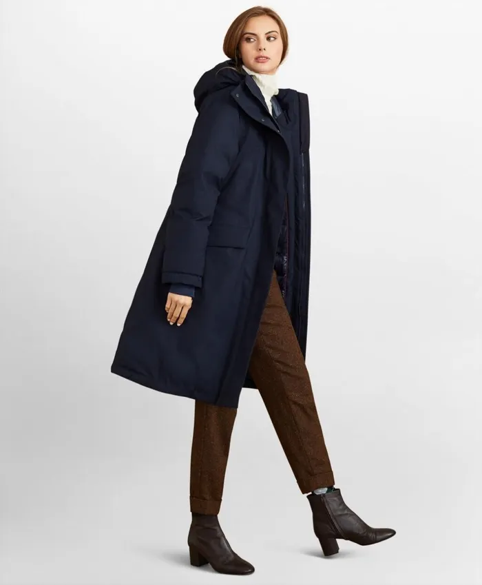 Brooks Brothers Outerwear Polar Series Waterproof Tech Parka Navy 8211 Women