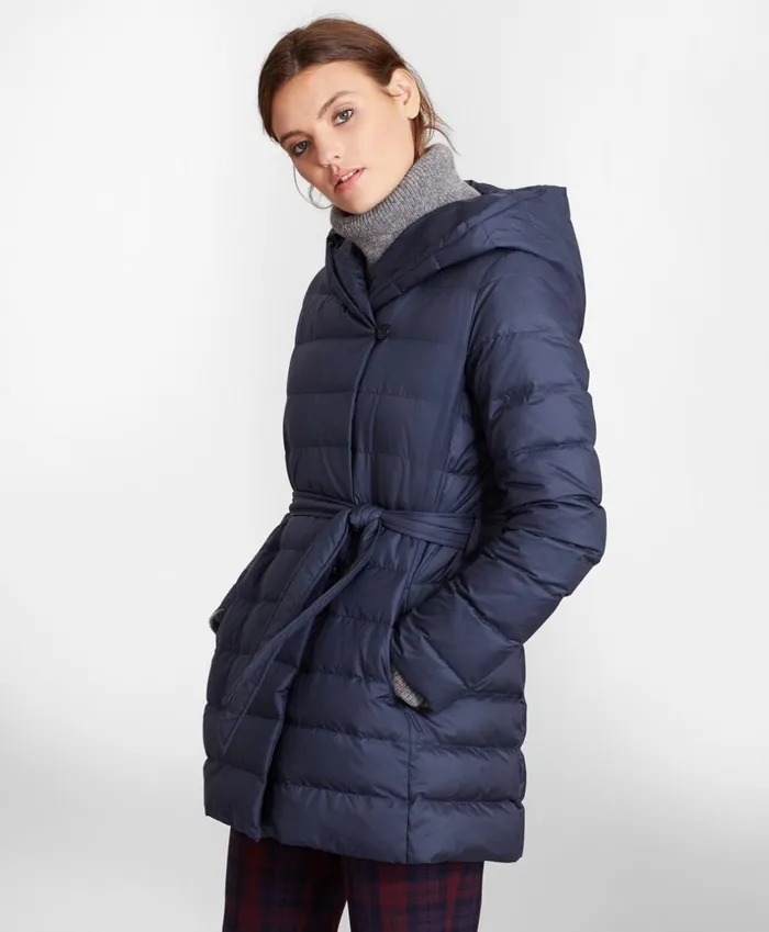 Brooks Brothers Outerwear WaterRepellent DownFilled Wrap Coat Slate Blue 8211 Women Brooks Brothers Outerwear WaterRepellent DownFilled Wrap Coat Slate Blue 8211 Women