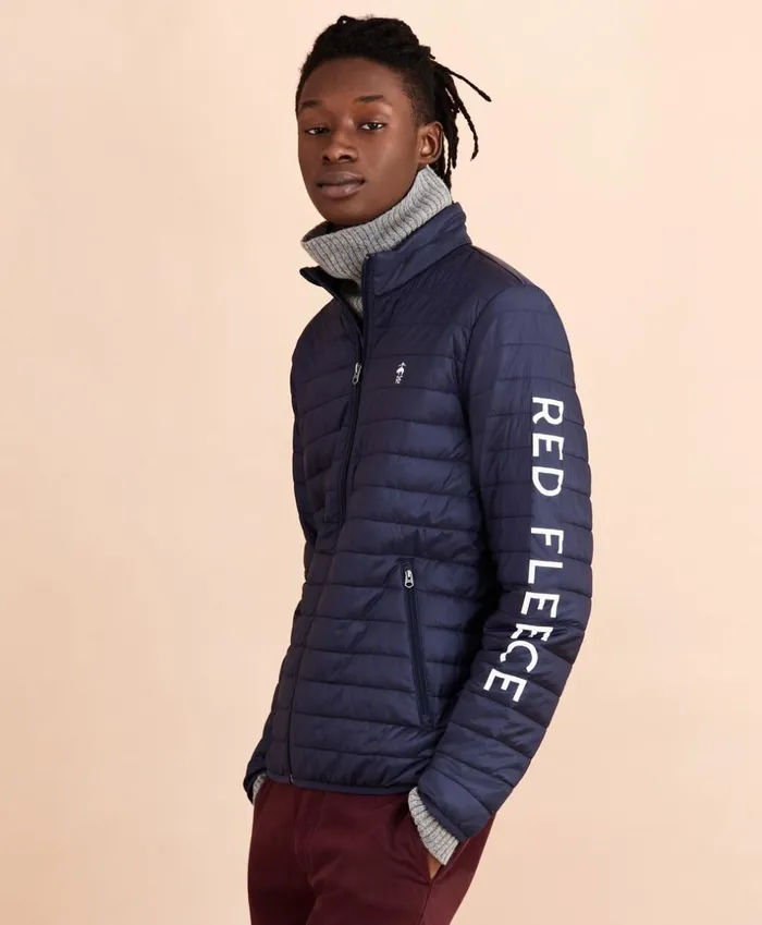 Brooks Brothers Outerwear WaterResistant Red Fleece Puffer Jacket Navy 8211 Men Brooks Brothers Outerwear WaterResistant Red Fleece Puffer Jacket Navy 8211 Men