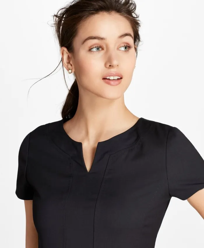 Brooks Brothers Petites Petite Wool Sheath Dress Navy 8211 Women Brooks Brothers Petites Petite Wool Sheath Dress Navy 8211 Women