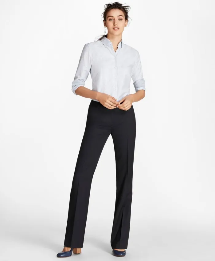 Brooks Brothers Petites Petite Wool WideLeg Pants Navy 8211 Women Brooks Brothers Petites Petite Wool WideLeg Pants Navy 8211 Women