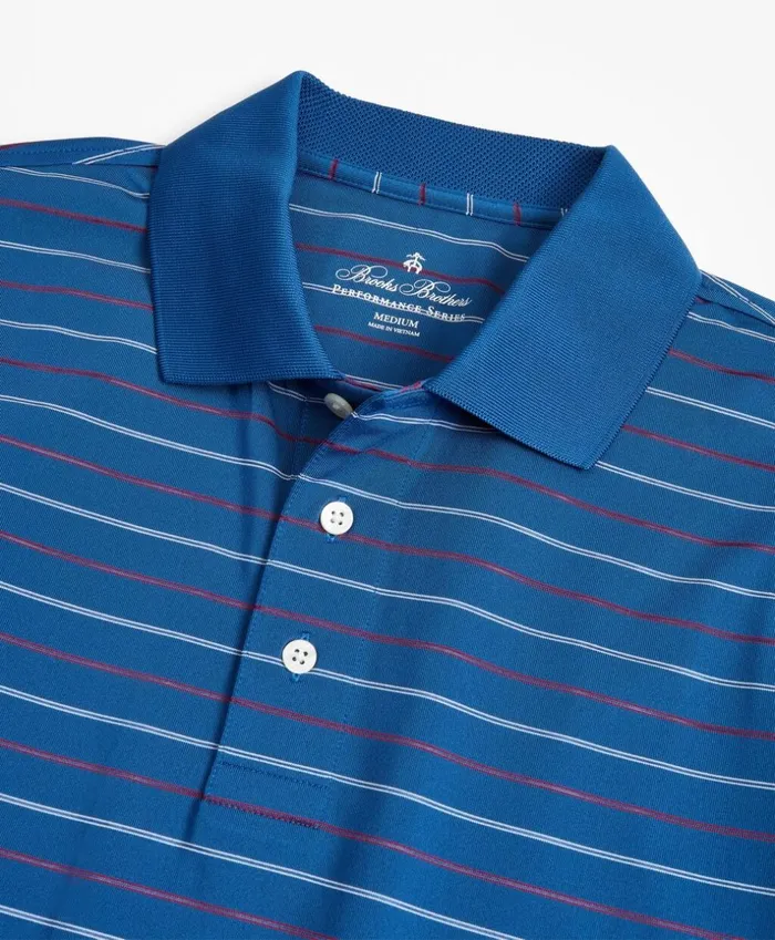 Brooks Brothers Polos and TShirts Performance Series MinStripe Polo Shirt Blue 8211 Men Brooks Brothers Polos and TShirts Performance Series MinStripe Polo Shirt Blue 8211 Men