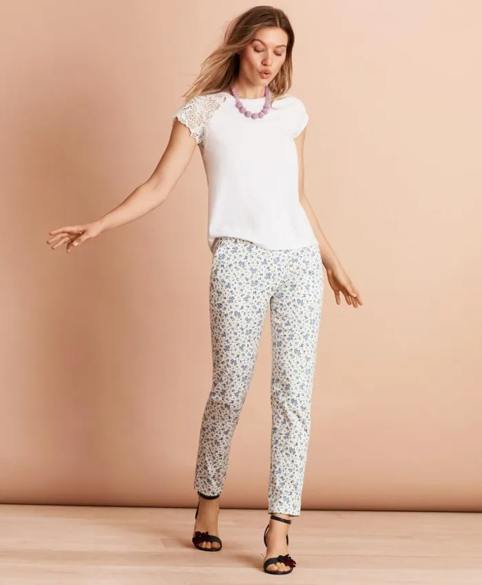 Brooks Brothers Shirts and Tops Floral LaceTrimmed TShirt White 8211 Women Brooks Brothers Shirts and Tops Floral LaceTrimmed TShirt White 8211 Women