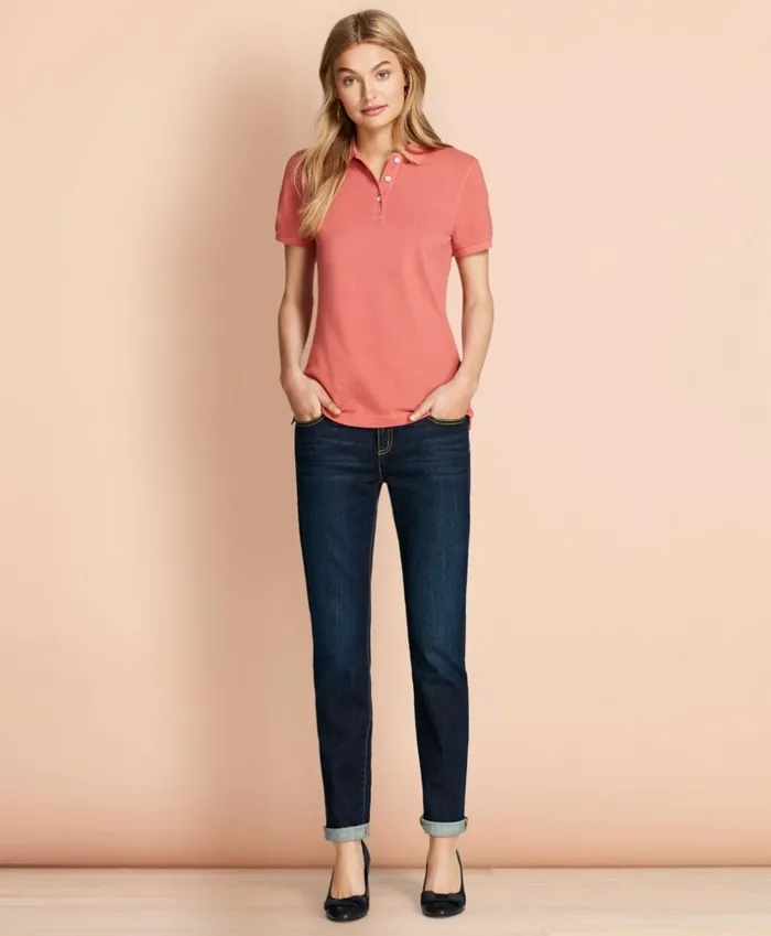 Brooks Brothers Shirts and Tops GarmentDyed Pique Polo Rose 8211 Women Brooks Brothers Shirts and Tops GarmentDyed Pique Polo Rose 8211 Women