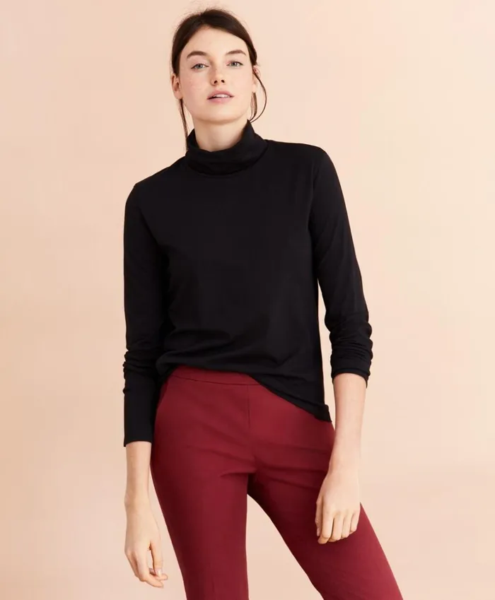 Brooks Brothers Shirts and Tops LongSleeve Turtleneck Black 8211 Women