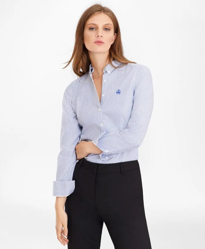 Brooks Brothers Shirts and Tops NonIron TailoredFit Bengal Stripe Supima Cotton Pinpoint Oxford Shirt Bluewhite 8211 Women Brooks Brothers Shirts and Tops NonIron TailoredFit Bengal Stripe Supima Cotton Pinpoint Oxford Shirt Bluewhite 8211 Women