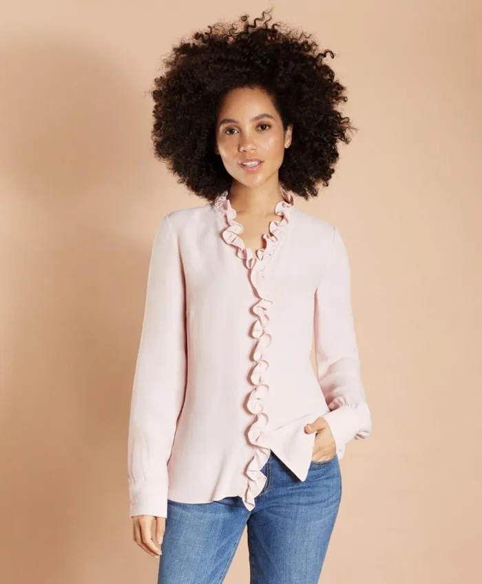 Brooks Brothers Shirts and Tops Ruffled Crepe Blouse Light Pink 8211 Women Brooks Brothers Shirts and Tops Ruffled Crepe Blouse Light Pink 8211 Women