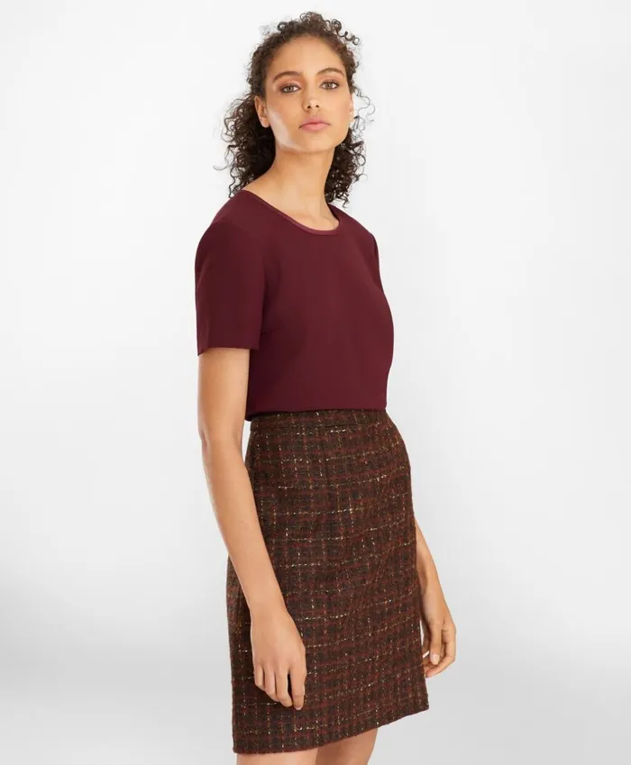 Brooks Brothers Shirts and Tops Satin TShirt Wine 8211 Women