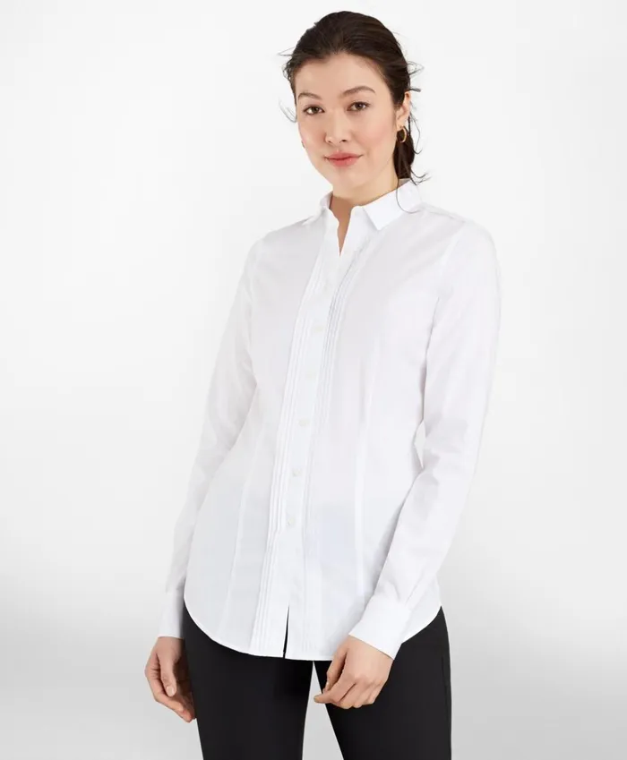 Brooks Brothers Shirts and Tops TailoredFit NonIron DobbyStripe Cotton Tuxedo Shirt White 8211 Women Brooks Brothers Shirts and Tops TailoredFit NonIron DobbyStripe Cotton Tuxedo Shirt White 8211 Women