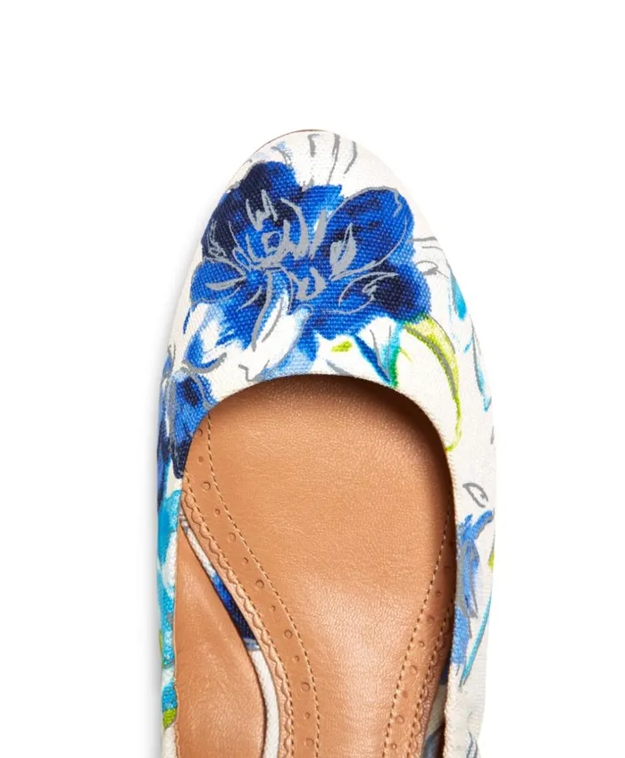 Brooks Brothers Shoes and Belts Floral Canvas Ballet Flats Bluewhite 8211 Women Brooks Brothers Shoes and Belts Floral Canvas Ballet Flats Bluewhite 8211 Women